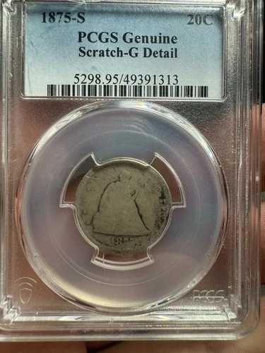 1875-S 20セント コイン（PCGS） スクラッチGディテール ローボール オリジナルコイン 45,045円