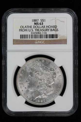 1887年モルガン・ダラー NGC MS-63 オレイサ・ダラー 米国財務省バッグ 3NM0 より
