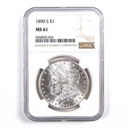 1890年 S モルガン・ダラー MS 61 NGC 90% シルバー 未流通 SKU:I3122