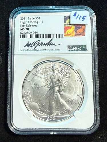 2021年 アメリカン シルバーイーグル タイプ2 ファーストリリース NGC MS 70 039
