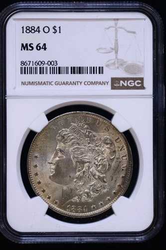 米国 1884-O モルガン銀貨 MS-64 NCG S817