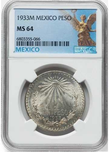 1933M メキシコペソ NGC MS64
