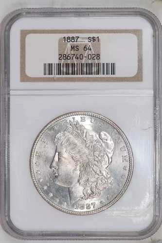1887年 モルガン・ダラー NGC MS64