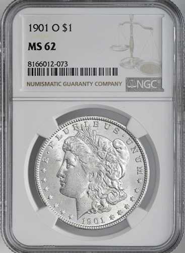 1901-O モルガン 1ドル銀貨 ミントステート NGC MS62 #8166012-073 (VAM-20 /1A)