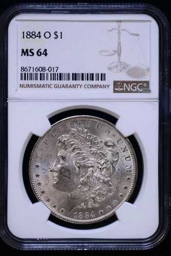 米国 1884-O モルガン銀貨 MS-64 NCG S825