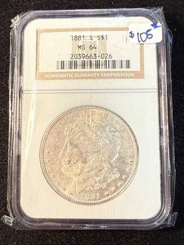 1882年 S モルガン・ダラー NGC MS 63