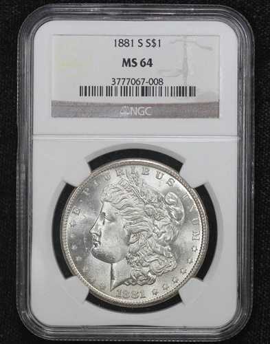 1881-S モルガン・ダラー NGC MS-64 4XQ7