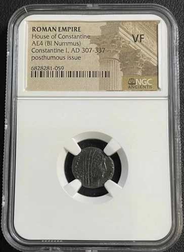 ローマ帝国 コンスタンティノスの家 AE4 Bi Nummus Helena AD 307-337 NGC VF! 45,045円