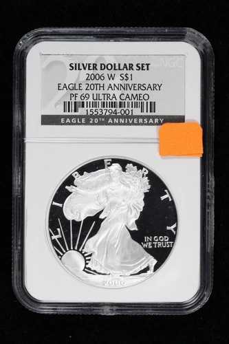 2006-W プルーフ シルバー イーグル NGC PF 69 ウルトラカメオ シルバー ダラー セット 20周年記念 40TD｜WORLD RESOURCE【QUEEN店】