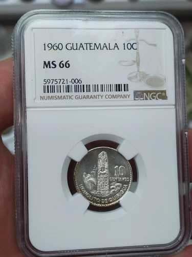 グアテマラ 1960 10 センタボス NGC MS66