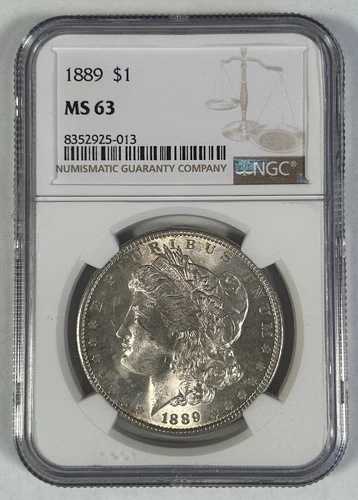 1889年 モルガン銀貨 1ドル硬貨 NGC MS 63｜WORLD RESOURCE【QUEEN店】