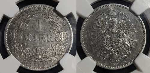 ドイツ 1875B 帝国マーク NGC AU50 aUNC KM# 7 #2612