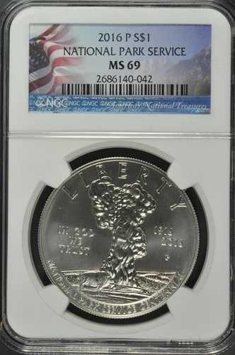 2016年 国立公園局100周年記念 未流通銀貨 NGC MS69-042 56,100円