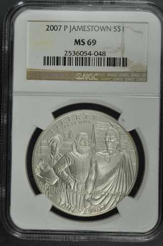 2007年 P ジェームズタウン 1ドル銀貨 400周年記念 NGC MS 69