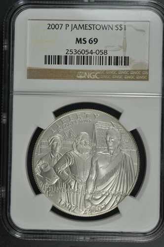 2007年 P ジェームズタウン 1ドル銀貨 400周年記念 NGC MS 69