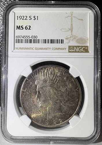 1922-S トーンピースシルバーダラー NGC MS 62 (030)｜WORLD RESOURCE【QUEEN店】