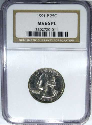 1991-P NGC MS66PL ワシントン ~ 希少 POP 11/5 プルーフ品!｜WORLD RESOURCE【QUEEN店】 42,240円