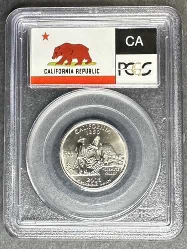2005-P サテン カリフォルニア クォーター PCGS SP-68、3 点購入で 5 ドル割引!!!