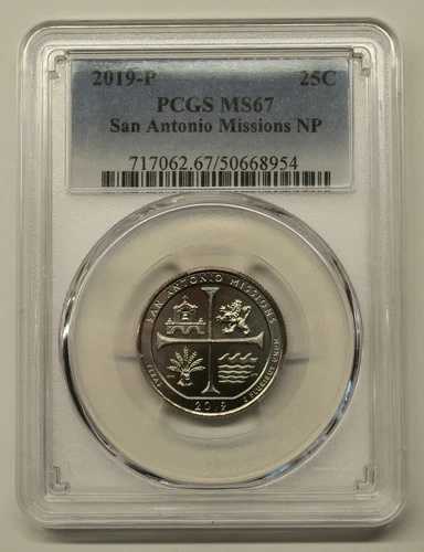 2019年 P サンアントニオミッション国立公園 ATB クォーター PCGS MS67 23,606円