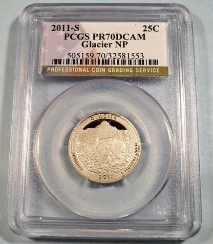 2011-S 25C クラッド PCGS PR70DCAM GLACIER 国立公園クォータープルーフ ディープカメオ DC-