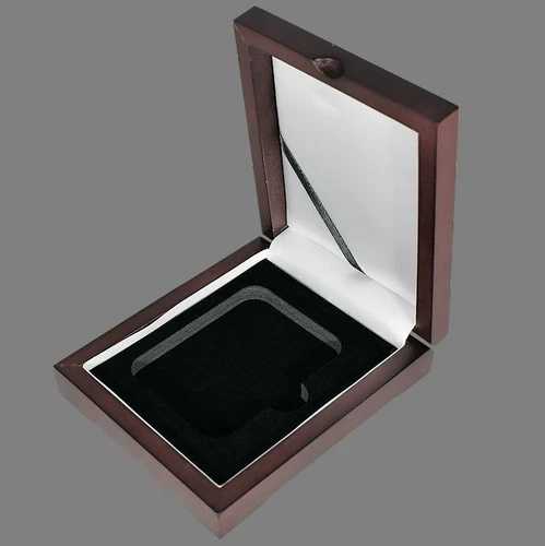 ディスプレイボックス 1 コイン NGC/PCGS/プレミア/リルベア認定 スラブウッド マホガニー仕上げ