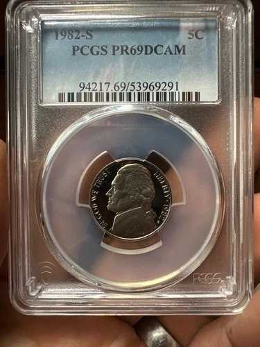 1982-S 5C ジェファーソン ニッケル プルーフ PCGS PR69DCAM ディープカメオ|WORLD RESOURCE【QUEEN店】