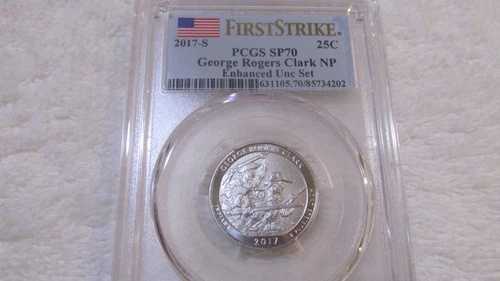 2017-S エンハンスド クォーター ジョージ・ロジャース・クラーク PCGS SP70 ファーストストライク