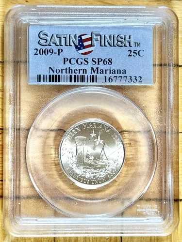 X 希少 25 セント 2009 P 北マリアナ PCGS 認定 SP68 クォーター サテン仕上げ