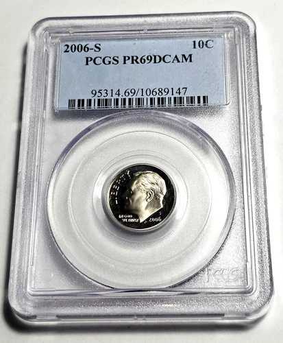 2006-S 10セント ルーズベルト ダイム プルーフ PCGS PR69DCAM プルーフカメオ #1