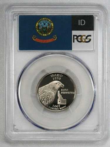 2007年 S アイダホ PCGS グレード PR69DCAM プルーフ ワシントン州 25セント CNクラッド