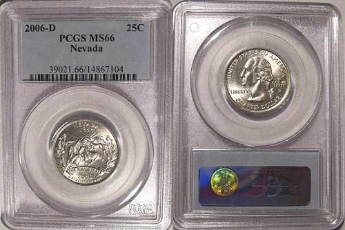 2006年 D ネバダ州 25セント クォーター PCGS MS66