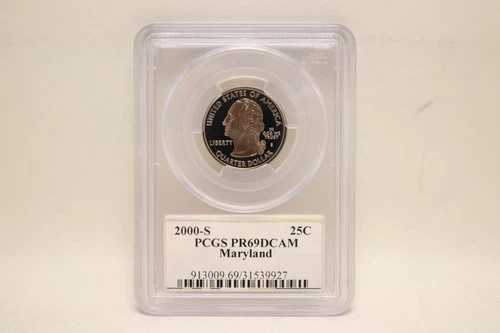 PCGS PR69DCAM 2000-S 25セント メリーランド州 25セント硬貨 旗シリーズ