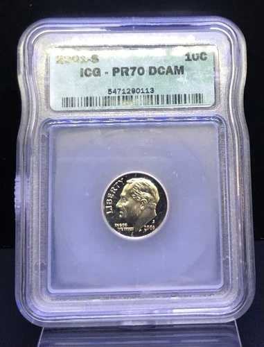 2001-S ルーズベルト ダイム USA 90% シルバー 2001 S PR 70 PR-70 - ICG PR70 DCAM