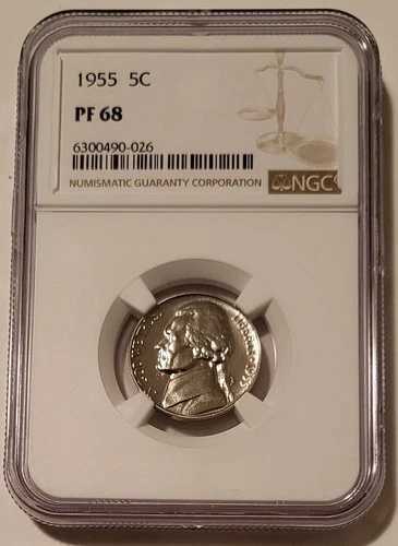 1955年 ジェファーソン ニッケル プルーフ PF68 NGC 30,030円