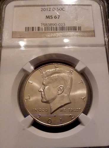 2012-D クラッド NGC MS 67 ケネディ ハーフ ダラー *** 完璧なホワイト ミント ステート ***
