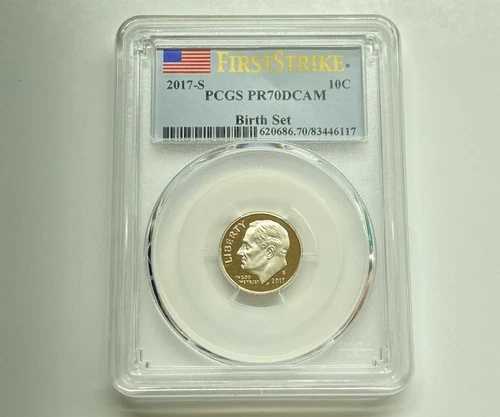 2017-S 10セント ルーズベルト ダイム CLAD PCGS PR70 DCAM バースセット ファーストストライク ラベル A:14