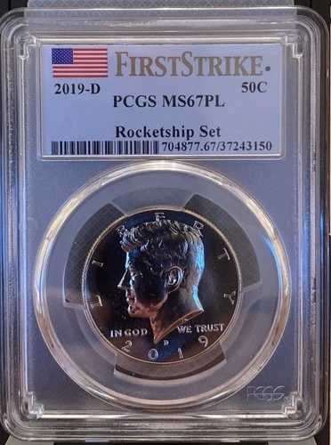 2019 D 50セント ケネディ ハーフダラー ロケットシップセット PCGS MS67PL ファーストストライク 26,950円