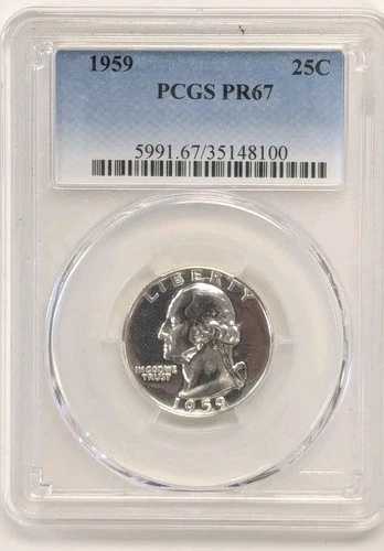 1959年 プルーフ ワシントン クォーター - PCGS PR67 # Z146