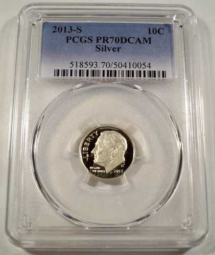 2013-S 10セント シルバー PCGS PR70DCAM ルーズベルト ダイム プルーフ ディープカメオ PR 70 DC
