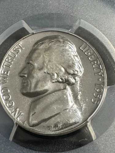 1953年プルーフ ジェファーソンニッケル、PCGS PR66、ブルートーンの兆候あり、送料無料