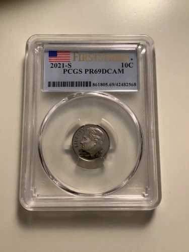 2021-S 10セント プルーフ ルーズベルト ダイム PCGS PR 69 DCAM ファースト ストライク PF Ltd. Ed.