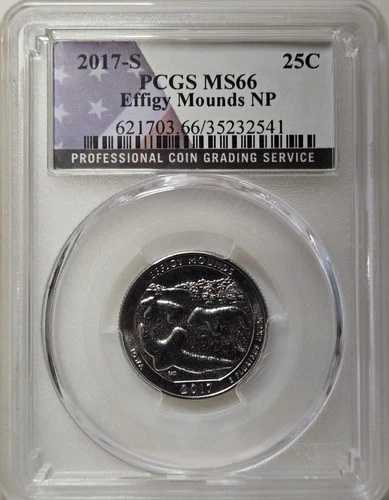 2017-S 25C PCGS MS66 クラッド・エフィジー・マウンズ・クォーター
