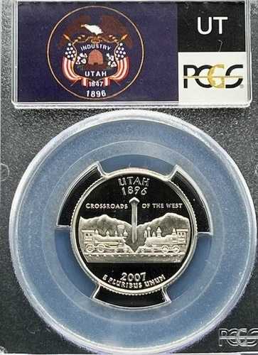 2000-S ユタ州 25セント PCGS PR 70 ディープカメオ
