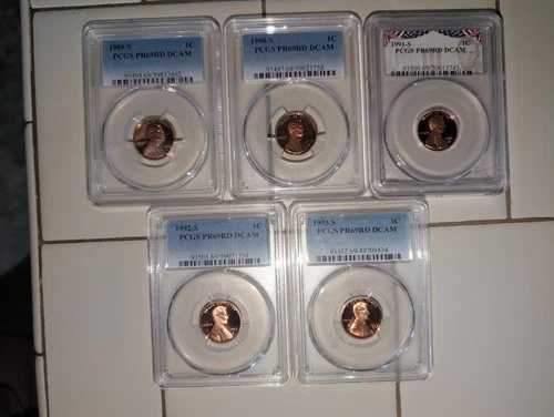 1989、90、91、92、93 S リンカーン Pcgs Pr69rd Dcam