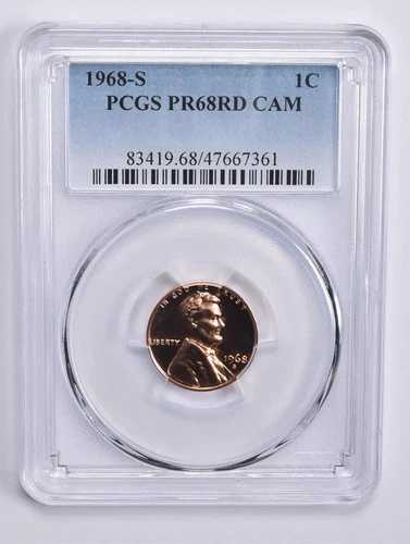PR68 RD CAM 1968-S リンカーン記念セント PCGS ブルーラベル