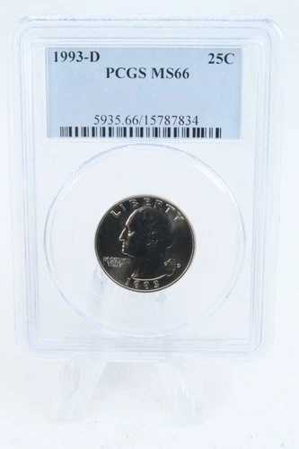 1993-D PCGS MS66 ワシントン クォーター ビジネス ストライク 25セント