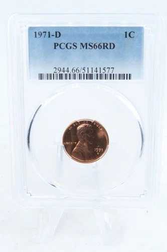 1971-D PCGS MS66RD リンカーン記念セント ビジネスストライク 1C