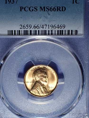 1937年リンカーンセント PCGS MS 66 レッド