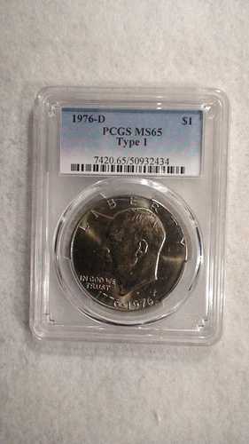 1976 D タイプ 1 アイゼンハワー ドル PCGS MS65 未流通 IKE $1 コイン 今すぐ購入!