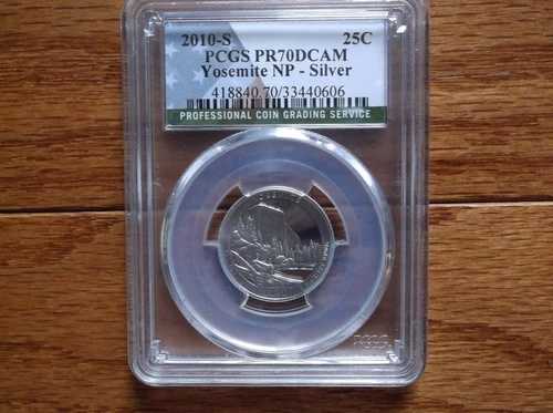 2010-S ヨセミテ国立公園 シルバー クォーター 25セント PCGS PR70DCAM